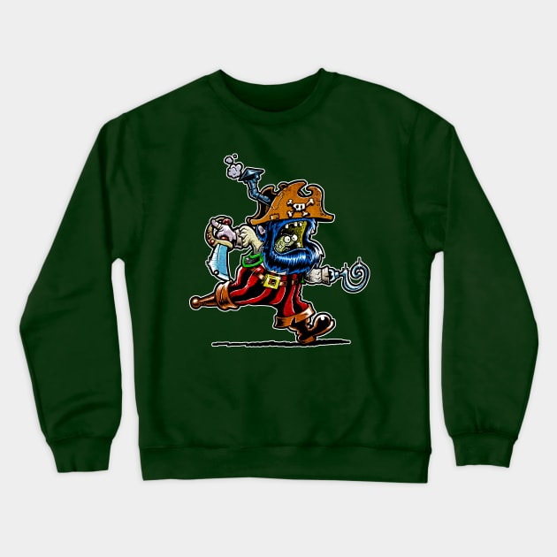 Steam Powered Pirate! Crewneck Sweatshirt by Bleee